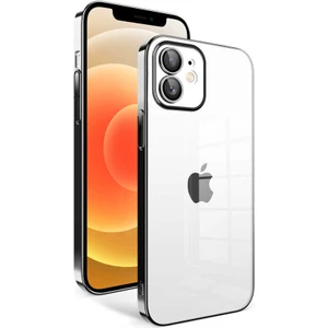 Caseart Apple iPhone 11 ile Uyumlu Kapak Lens Korumalı Arkası Şeffaf Sert Mika Kılıf - Siyah