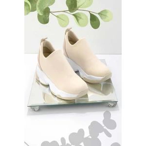 Bej Streç Kadın Sneaker K01313001617