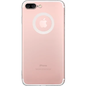 Case World Caseworld Apple iPhone 8 Plus ile Uyumlu Kapak Lens Koruması Kapalı Logo Kısmı Açık Şeffaf Silikon Kılıf
