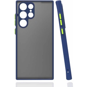 Galaxy S22 Ultra Kılıf 3D Kamera Korumalı Arkası Mat Kenarları Renkli Smoke Case
