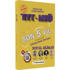 Veri Yayınları Tyt-Msü Sosyal Bilimler Son 5 Yıl Video Çözümlü Orijinal Çıkmış Sorular ve Çözümleri 2023