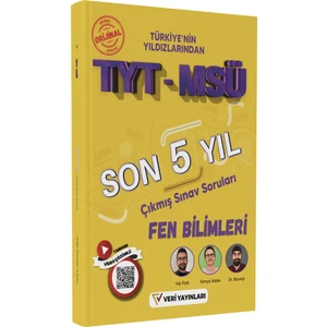 Veri Yayınları Tyt-Msü Fen Bilimleri Son 5 Yıl Video Çözümlü Orijinal Çıkmış Sorular ve Çözümleri 2023