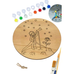 Art Inside Küçük Prens Teleskop Ahşap Boyama Tuval Seti Hediye Hobi Kiti