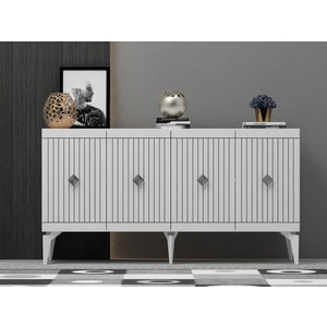 Cantek Dizayn 150 cm Midas Konsol Beyaz-Gümüş