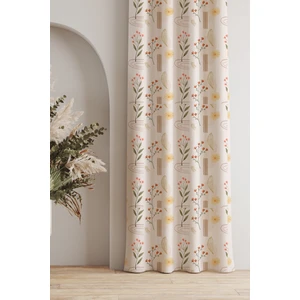 Ays Home Minik Çiçek Desen Fon Perde