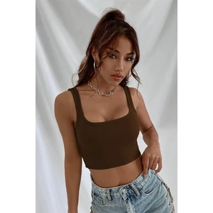 Kadın Askılı Crop Top Bluz