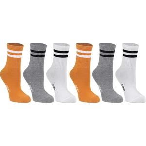 Ozzy Socks 6lı Bayan Kolej Çorabı Sarı Gri Beyaz