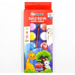 Küçük Boy Sulu Boya 12 Renk ( P-5341 )