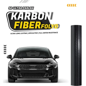 Karbon Fiber Folyo 5d Ultra Parlak Hava Kanallı