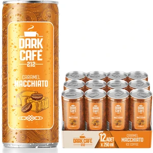 Dark Café 212, Soğuk Kahve, Caramel Macchiato, 250 ml (12'li Paket, 12 adet x 250 ml)