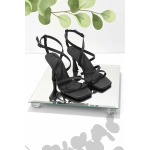 Mat Siyah Saten  Kadın Klasik Topuklu Ayakkabı K05124011438