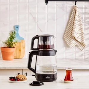 Glass Tea Xl 2 In 1 Cam Su Isıtıcı & Çay Makinesi Antrasit