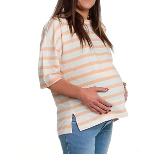 Baby Mom Geniş Kalıp Hamile Çizgili Tshirt Anne Giyim