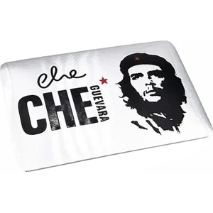 Che Guevara Dikdörtgen Tasarımlı Metal Sticker Etiket 1368