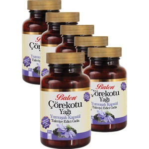 6 Kutu Balen Çörekotu Yağı Kapsülü Çörek Otu 80 Kapsül x 1380 Mg x 6