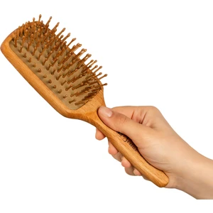 Saç Açma Tarağı W 1117 %100 Doğal Karbonize Edilmiş Ahşap Pinli Doğa Dostu-Saç Derisine Masaj Uygulama