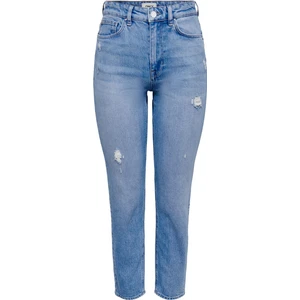 Onlemily Pamuklu Yüksek Bel Straight Fit Düz Paça Jeans Kadın Kot Pantolon 15249500