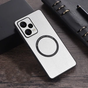 Poco X5 Pro 5g Manyetik Emme Deri Deseni Cep Telefonu Kılıfları (Yurt Dışından)