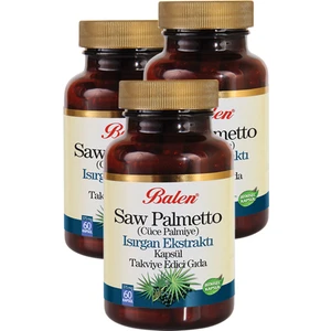 Saw Palmetto Cüce Palmiye Isırgan Ekstraktı 60 Kapsül x 3 Adet
