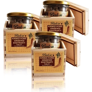 3 Kutu Balen Ginseng Tahta Kutu Kırmızı Kore Ginsenk Ginsek 600 Mg X 120 Tablet