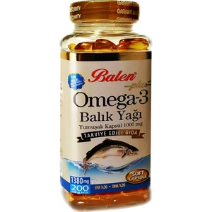 Omega 3 Balık Yağı Yumuşak Kapsül 1380 mg x 200 softjel
