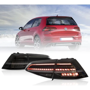 Vw Golf 7 Uyumlu 7.5 Dizayn Siyah Kayar Sinyal Ledli Stop