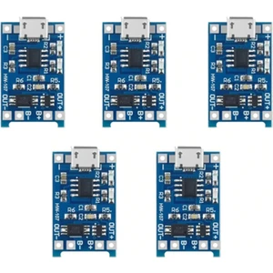 Robo Dünya 5li Micro USB TP4056 Bms 5V 1A Korumalı Lityum Pil Şarj Devresi Powerbank