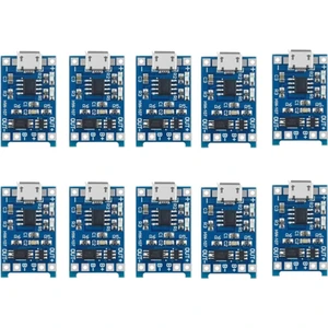 Robo Dünya 10LU Micro USB TP4056 Bms 5V 1A Korumalı Lityum Pil Şarj Devresi Powerbank