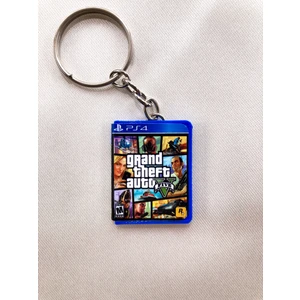 Cosmic Store Gta 5 Grand Theft Auto V Minyatür Ps4 Oyun Kutusu Anahtarlık