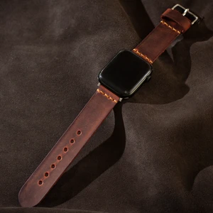 Hi Leather Apple Watch Deri Kordon 42/44/45 mm mm - Hakiki Deri / El Yapımı