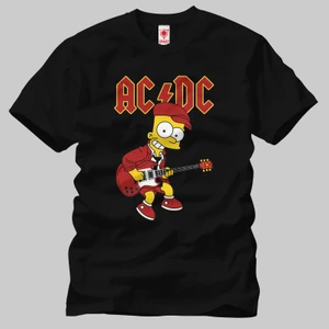 Built By Crazy Bart Simpsons Acdc  Tişört