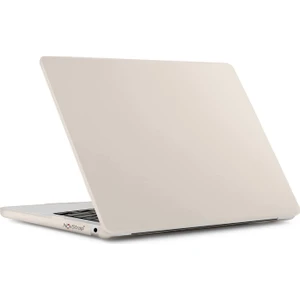 Novstrap Apple MacBook Air M1 Çip A2337 A1932 A2179 13.3" Uyumlu Kılıf Cream Hard Shell Rubber Kapak
