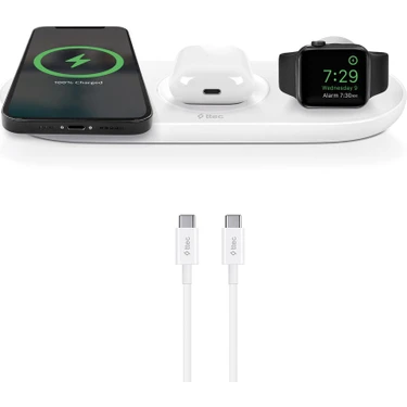 Ttec Aircharger Trio 3’ü 1 Arada iPhone Uyumlu + Apple Watch Uyumlu + Airpods Kablosuz Hızlı Şarj