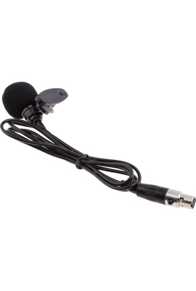 Perfk Profesyonel Yaka (Lavalier) Direktif Mikrofon 3.5mm Mono/3pin/4pin Xlr Ses Amplifikatörü Için - Siyah, Xlr 4pin (Yurt Dışından)