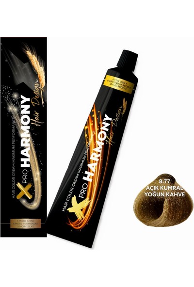 X Pro Harmony Superıor Lıghtenıng Bleachıng Powder 500GR White & 8.77 Açık Kumral Yoğun Kahve Saç Boyası 60G