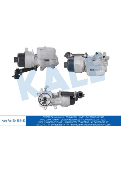 Yağ Soğutucu C4 C5 Ds4 C-Max Focus 2-3 Kuga 3008 308 307 407 5008 S40 2.0d 354480 1103.L3
