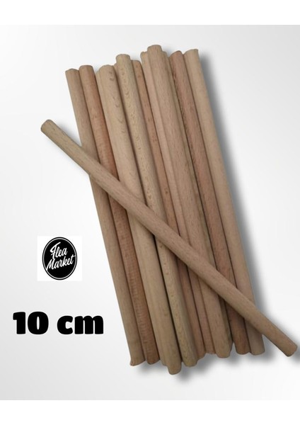 10 cm Ahşap Çubuk 10ADET - ( 10X1 cm )
