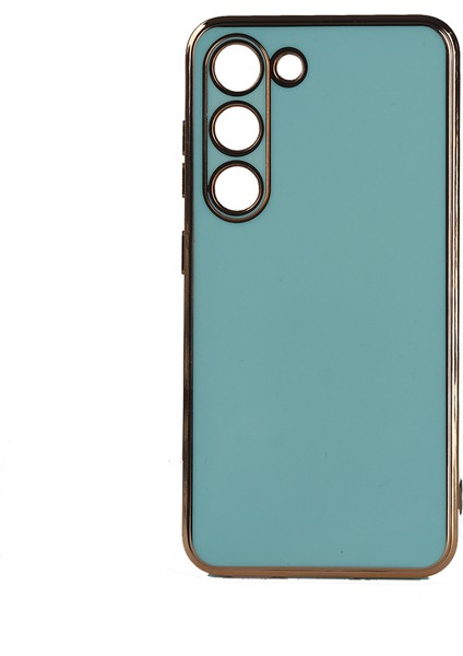 - Samsung Galaxy S23 - Kılıf Parlak Renkli Bark Silikon Kapak - Mavi Açık