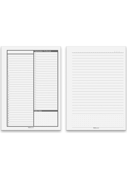 Daily Planner A5 Spiralli 150 Yp. Sert Kapak Günlük Ajanda Daily Journal modelleri