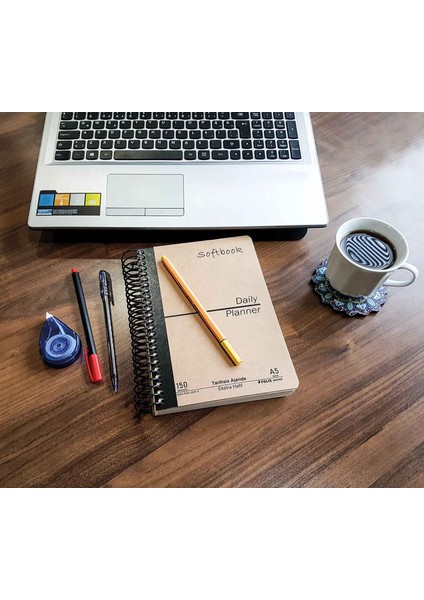 Daily Planner A5 Spiralli 150 Yp. Sert Kapak Günlük Ajanda Daily Journal fırsatları