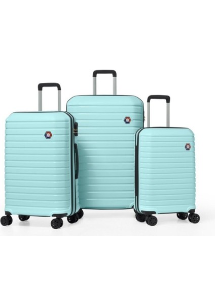 G&d Polo Suitcase Pp Enjeksiyon 3'lü Valiz Seyahat Seti - Model 400.07 Su Yeşili