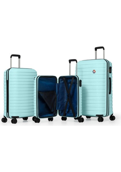 G&d Polo Suitcase Pp Enjeksiyon 3'lü Valiz Seyahat Seti - Model 400.07 Su Yeşili