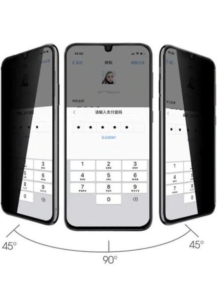 Samsung A30 Uyumlu Hayalet Ekran Gizli Tam Kaplayan Kırılmaz Cam Seramik Ekran Koruyucu Film