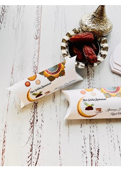 Hurma Şeker Hediye Kutusu Ramazan, Iftar, Bayram Hediyesi 10 Adet Kutu Afiyet Olsun