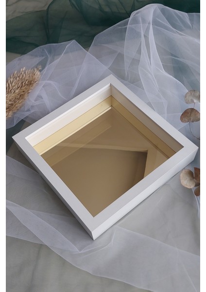 25X25 cm Verda Anı Gold Zemin Çerçevesi-6 cm Derinlikli Anı Çerçevesi Gül Kutusu fiyatları