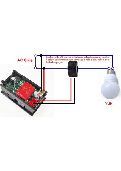 Dijital Trafolu Volt-Ampermetre 50-500V 0-10AMPER fiyatları