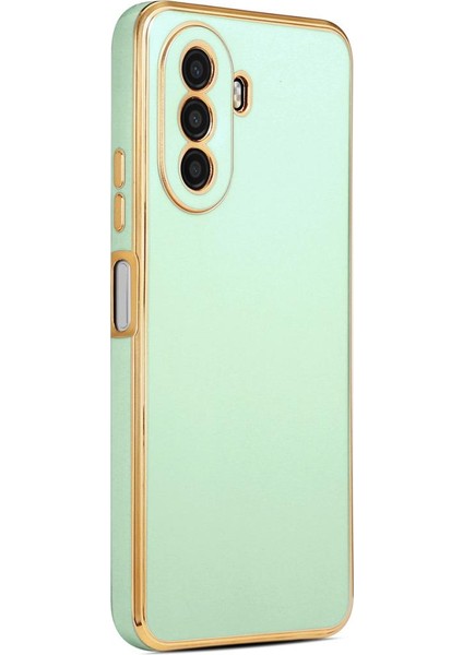 Huawei Nova Y70 Kılıf Köşeli Altın Model Kapak