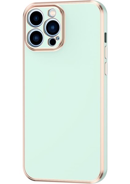 Apple iPhone 14 Pro Max Kılıf Köşeli Altın Model Kapak