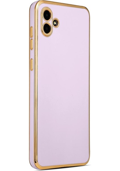 Samsung Galaxy A04 Kılıf Köşeli Altın Model Kapak