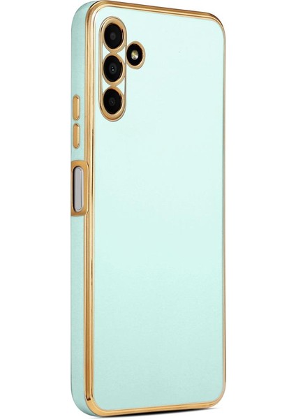 Samsung Galaxy A04S Kılıf Köşeli Altın Model Kapak